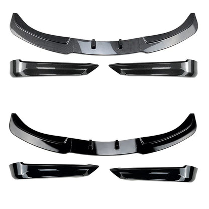 Front Bumper Lip Spoiler + Side Splitter Canard Body Kit For BMW 3 Series E90 E91 Pre-Facelift 320i 325i 2005-2008 Carbon Fiber