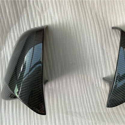 Prepreg Carbon Fiber Wing Side Door Mirror Housing Cover Caps Overlay Sticker Shell 1 Pair for Tesla Model Y Model 3