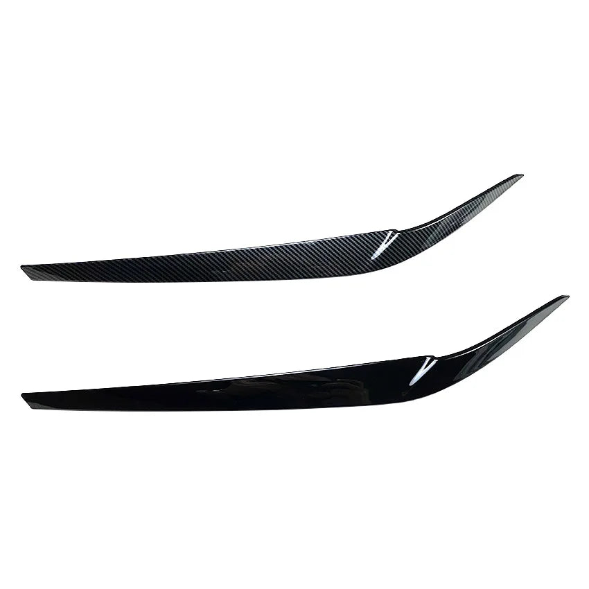 1 Pair Car Front Headlight Eyelid Eyebrow Trims Eyelash Black Stickers For BMW 5 Series G30 525i 530i 2017-2021 Car Accessories