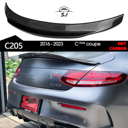 Carbon Fiber Rear Trunk Spoiler for Mercedes 2016 - 2023C Class C205 W205 2-Door Coupe C180 C200 C220 C300 C250 C43 C63 AMG