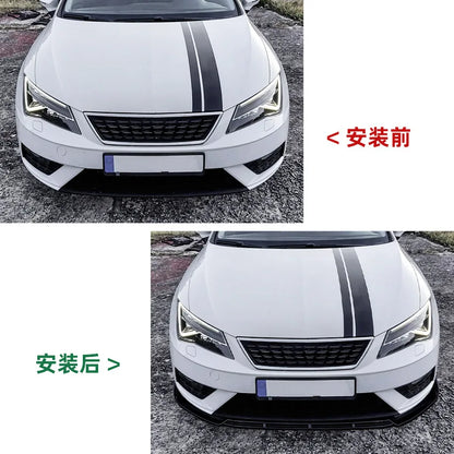 Front Bumper Spoiler Lip Diffuser Splitter For Seat Leon MK3.5 2017-2019 Standard Style Body Kit Protector Cover Deflector Lips