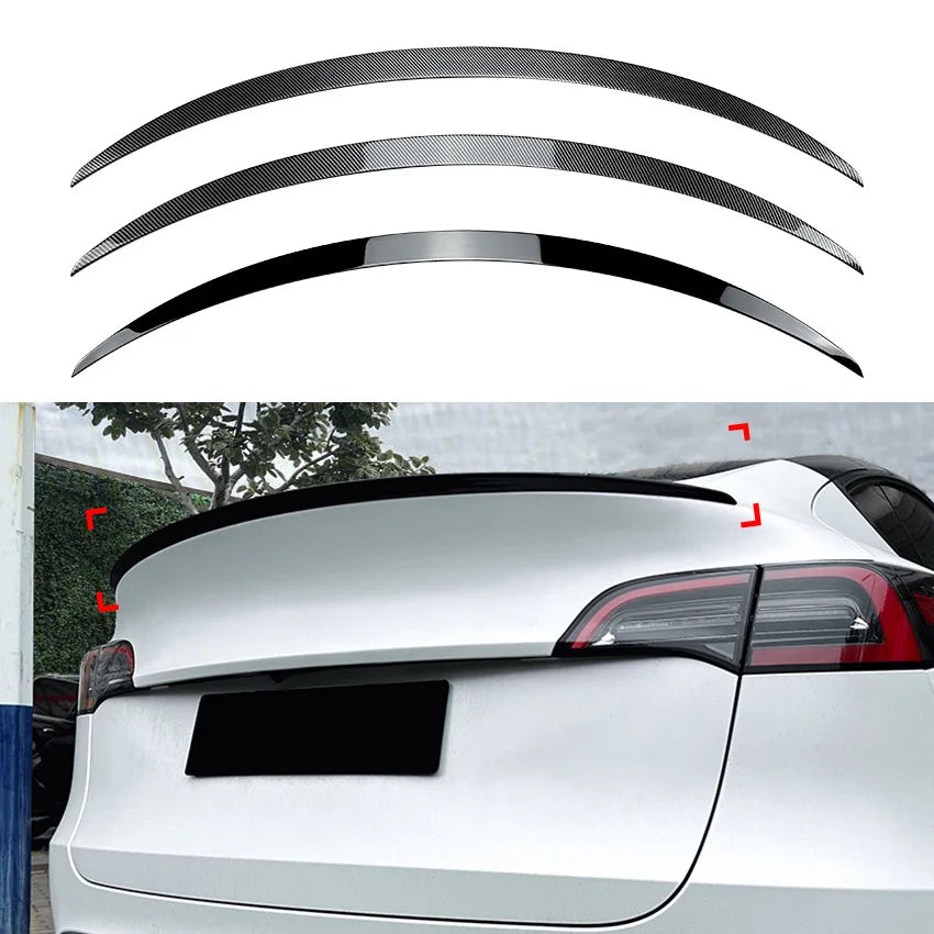 New for Tesla Model Y P Style Original Factory High-performance Styling Spoiler Carbon Rear Trunk Lip Tail Wing Car Accessories