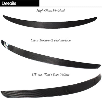 3*3 Carbon Fiber Rear Spoiler for Mercedes S Class W222 4-Door Sedan 2014 - 2020 S300 S350 S400 S450 S500 S600 S680 S63 S65 AMG