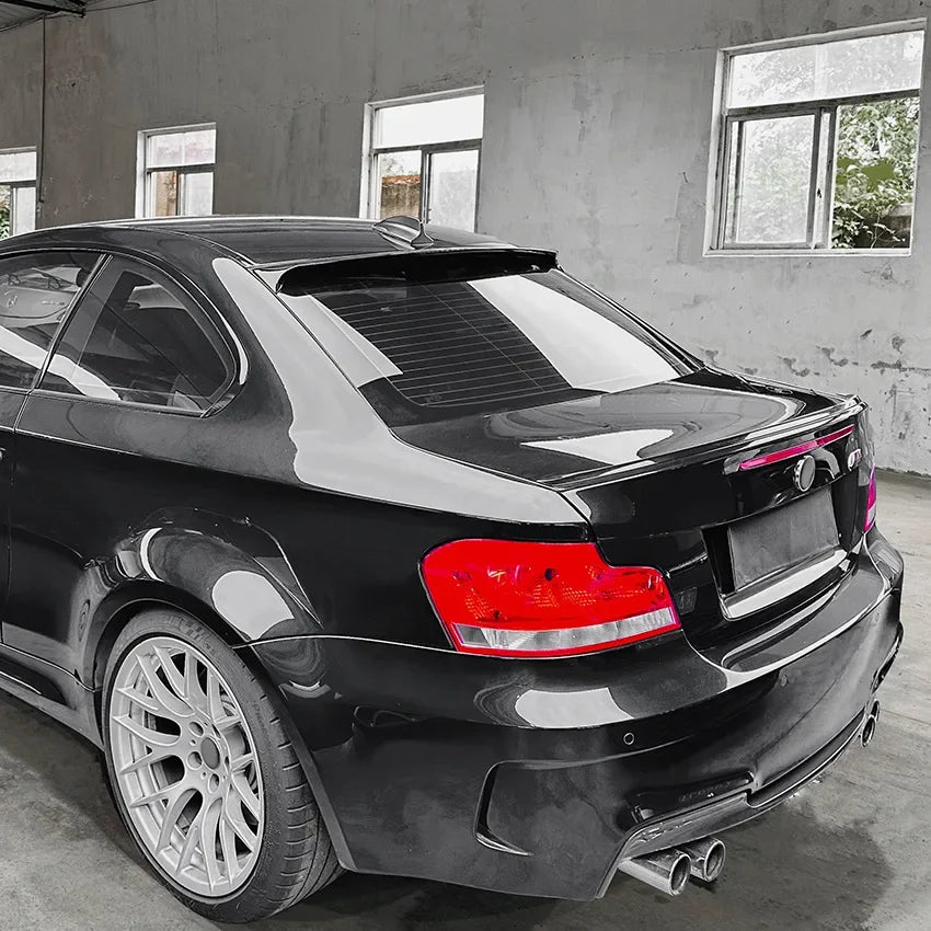 Rear Trunk Spoiler Wing Lip Carbon Look Diffuser for BMW 1 Series E82 Coupe 120i M1 2008-2013 Top Wing Splitter Car Styling