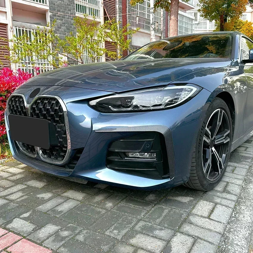 Car Styling Front Bumper Splitter Both Side Canards Decoration Cover Trim For BMW 4 Series G22 G23 M Sport 2020+ Accessories