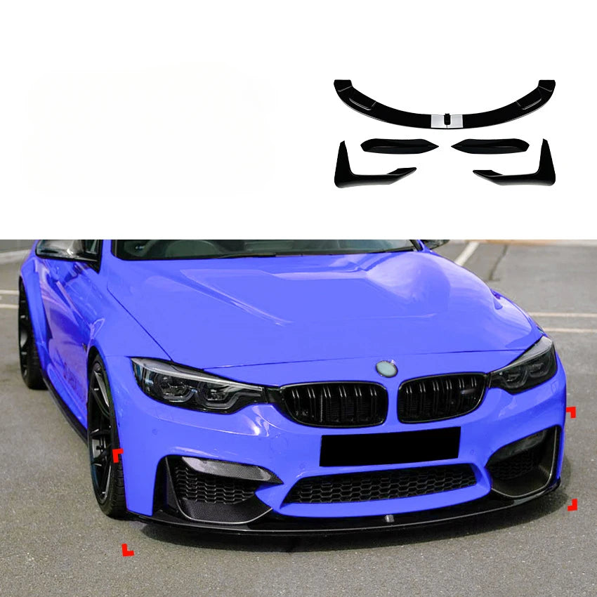 Front Bumper Lip Side Canards Splitter Guard Protector Body Kit Cover for BMW 3 4 Series M3 M4 F80 F81 F82 F83 Car Accessories