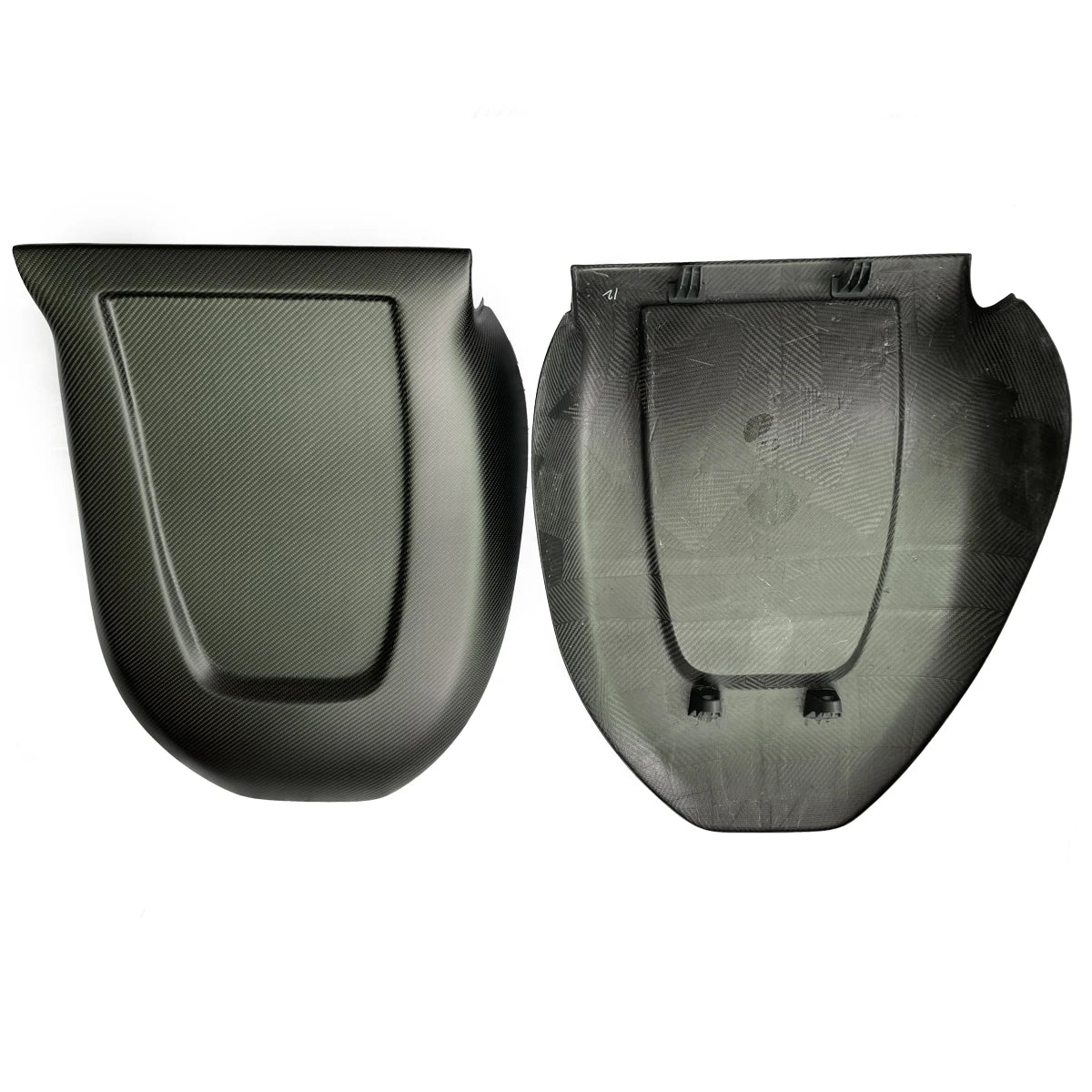 1 Pair Prepreg Dry Carbon 3*3 3K CF Carbon Fiber Rear Seat Cover Trim Shells for Tesla Model S Model 3 Model X Model Y