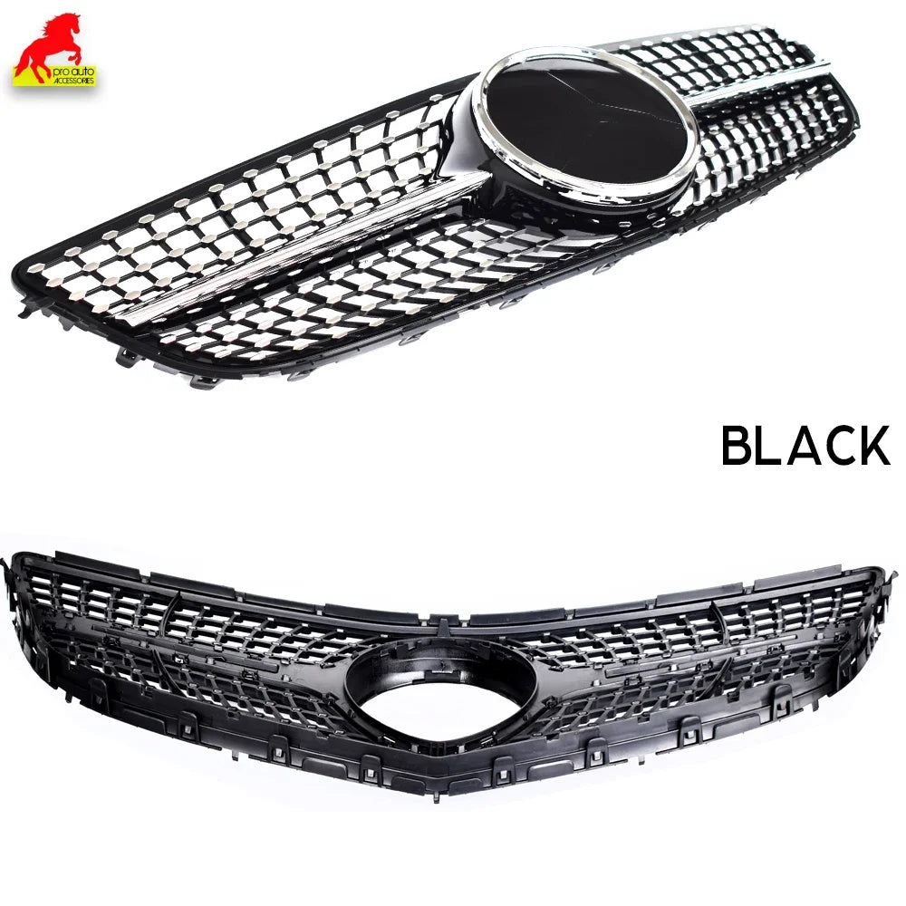 W207 Diamond Front Bumper Grille for Mercedes Benz E Class 2-Door Coupe C207 A207 2014-2016 E250 E300 E350 Car Racing Grills