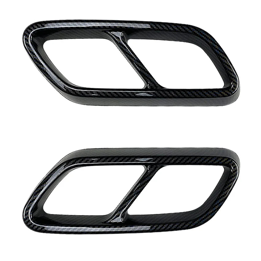 Rear Exhaust Muffler Tail Pipe Cover Trim For Mercedes Benz W206 C200 C260 C300 2022+ AMG Exhaust Pipe Cover ABS Accessories