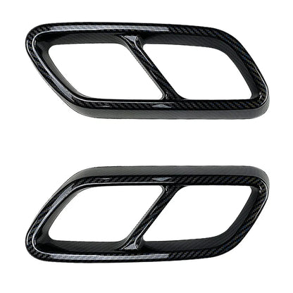 Rear Exhaust Muffler Tail Pipe Cover Trim For Mercedes Benz W206 C200 C260 C300 2022+ AMG Exhaust Pipe Cover ABS Accessories