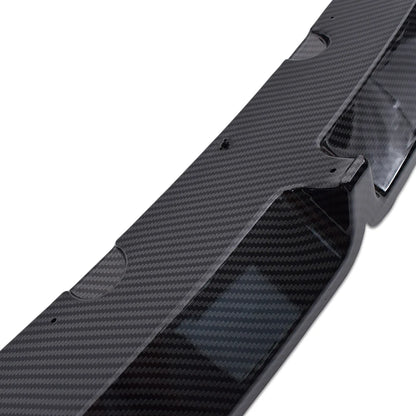 Carbon Fiber Printing PP Plastic Front Bumper Lip Spoiler for 2017+ Tesla Model 3 5YJ3