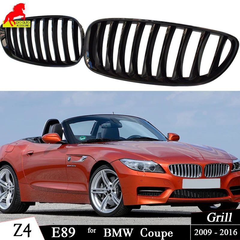 Car Front Bumper Kidney Grille Black Grill for BMW Z4 E89 Roadster 2009-2016 sDrive20i sDrive23i sDrive28i sDrive30i sDrive35is