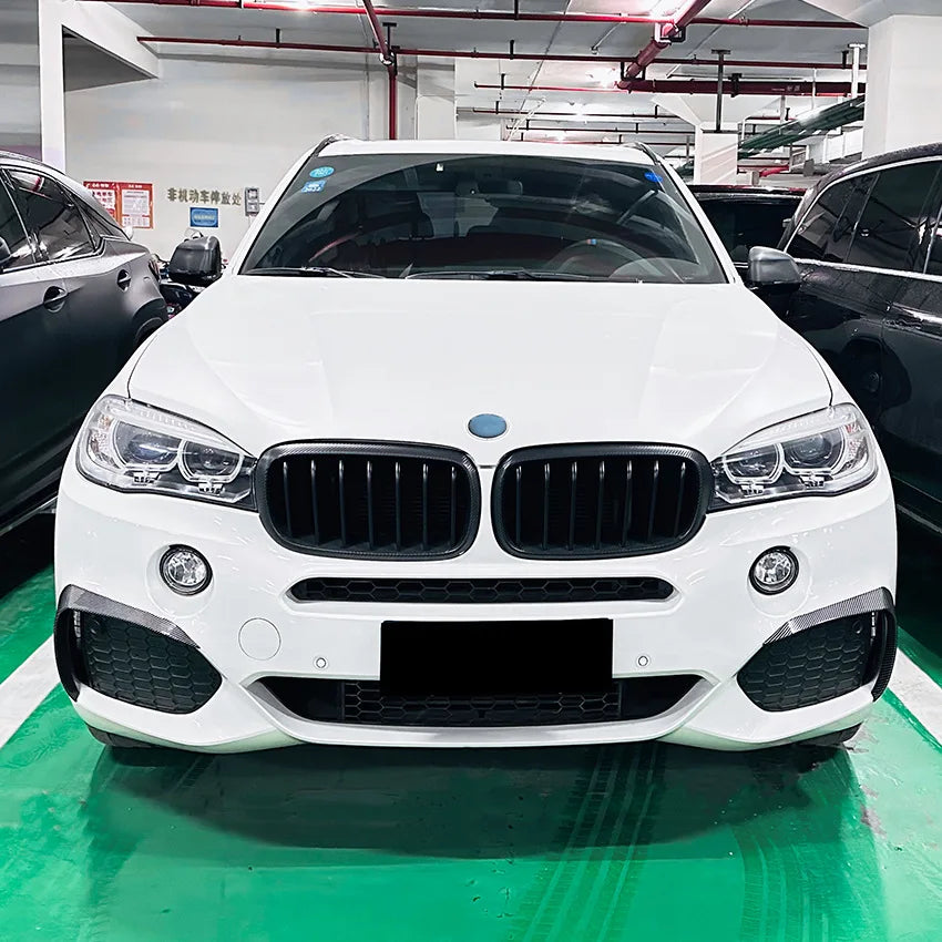 2 PCS Glossy Black Canards Front Bumper Splitter Cover Trim for BMW X5 F15 M Sport 2014-2018 Spoiler Car Stickers Accessories