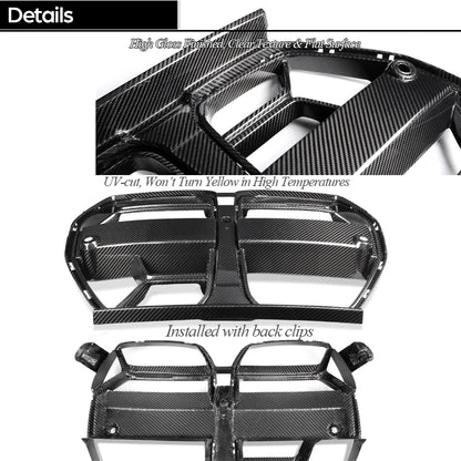 Prepreg Dry Carbon Fiber Front Racing Grille Radiator Grill for BMW 2021+ M3 G80 M4 G82 G83