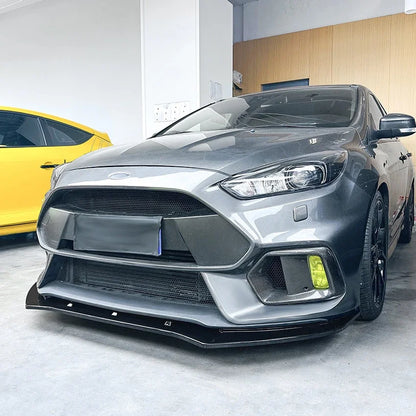 Front Bumpe Lip Glossy Black Splitter Diffuser Guard Body Kit for Ford Focus RS MK3 2015-2018 Auto Decoration Car Accessories