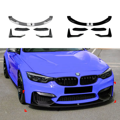 Front Bumper Lip Side Canards Splitter Guard Protector Body Kit Cover for BMW 3 4 Series M3 M4 F80 F81 F82 F83 Car Accessories