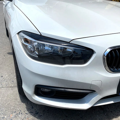 2pcs ABS Evil Headlight Eyebrows Eyelid Angle Eye For BMW 1 Series  F20 Facelift 118i 120i 2015-2019 Car Front Eyelids Stickers