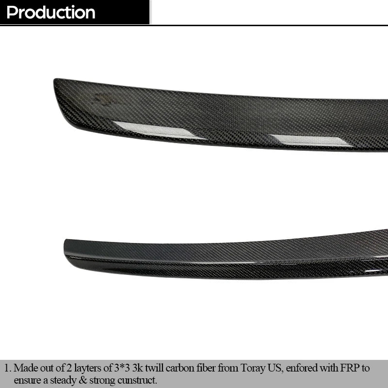 Real Carbon Fiber Trunk Spoiler for Mercedes E Class W212 4-Door Sedan 2010 - 2016 E200 E220 E250 E300 E350 E400 E500 E63 AMG