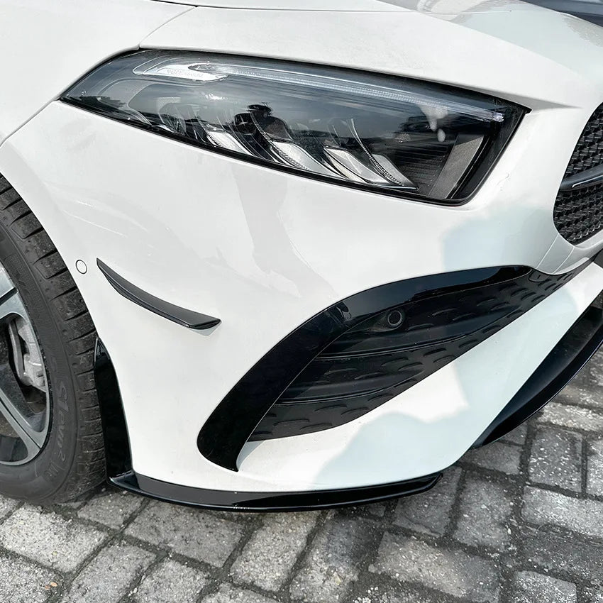 Front Bumper Lip Spoiler + Side Splitter Canard Body Kit for Mercedes Benz C Class W177 2023+ A180 A200 A35 AMG Car Accessories