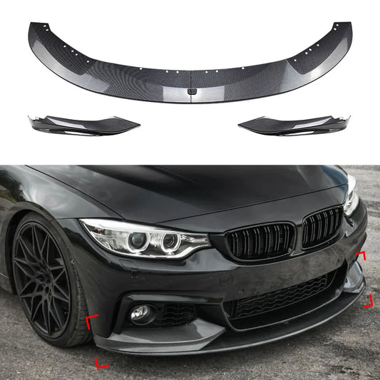 MP Style Front Bumper Splitter Lip Spoiler Diffuser Guard Body Kit Cover for BMW 4 Series F32 F33 M-Tech 2014-2020 Accessories