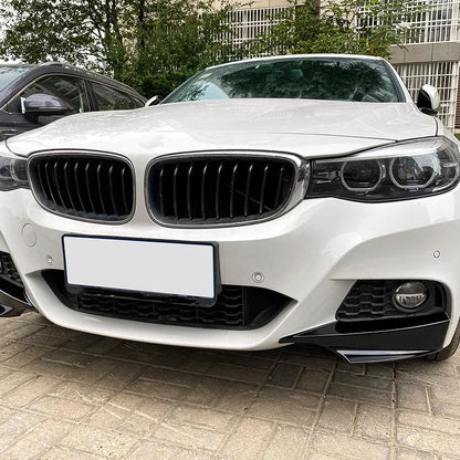 Car Front Bumper Splitter Body Kit Spoiler Black For BMW 3 Series GT F34 320i 325i M Sport 2014-2019 Canard Corner Protector