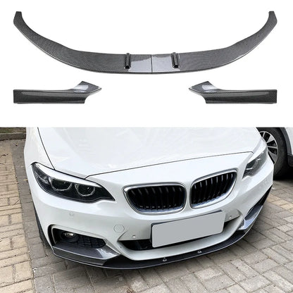 Glossy Black Front Bumper Lip Spoiler Splitter Body Kit Guards For BMW 2 Series F22 F23 M Sport 2015-2019 MP Car Accessories