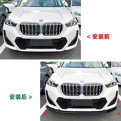 Glossy Black Front Bumper Lip Splitter Diffuser Lip Auto Body Kit Spoiler for BMW X1 U11 M Sport 2023+ Car Accessories Novelty