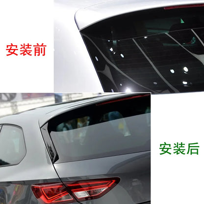 Carbon Fiber 2 Pcs Rear Window Side Spoiler Diffuser Tail Fin Fit for Volkswagen VW Seat Leon FR MK3 MK3.5 Balck Car Accessories