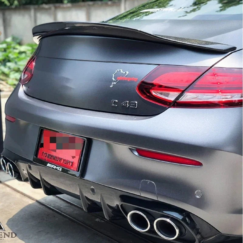 Carbon Fiber Rear Trunk Spoiler for Mercedes 2016 - 2023C Class C205 W205 2-Door Coupe C180 C200 C220 C300 C250 C43 C63 AMG