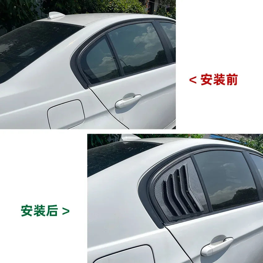 Rear Window Quarter Side Shutter Louvers Trim Cover Air Vent for BMW 3 Series E90 320i 330i M3 2005-2011 Car Stickers Accessory