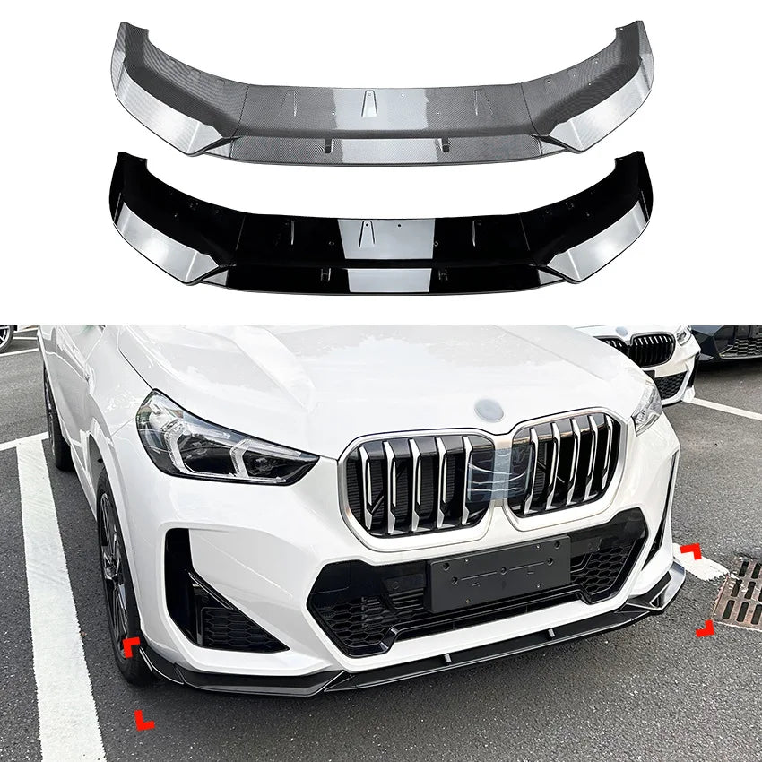 Glossy Black Front Bumper Lip Splitter Diffuser Lip Auto Body Kit Spoiler for BMW X1 U11 M Sport 2023+ Car Accessories Novelty