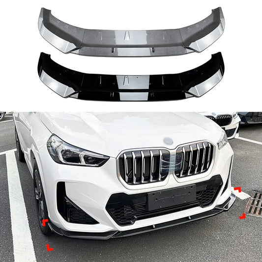 Glossy Black Front Bumper Lip Splitter Diffuser Lip Auto Body Kit Spoiler for BMW X1 U11 M Sport 2023+ Car Accessories Novelty