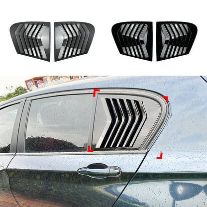 Rear Window Quarter Side Shutter Louvers Sticker Trim Cove Air Vent for BMW 1 Series F20 118i 120i 2011-2019 Car Accessories