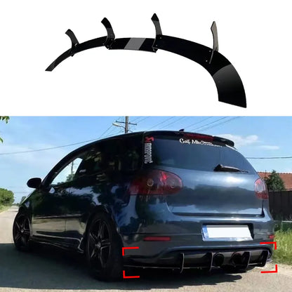 Gloss Black Rear Trunk Boot Lip Spoiler Wing For Volkswagen VW Golf MK5 R32 Plastic Tail Wing Splitter Diffuser Car Accessories