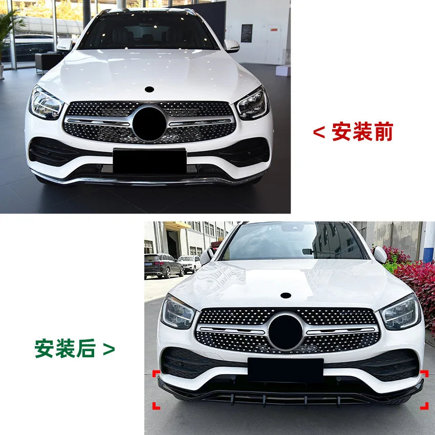 Front Bumper Lip Spoiler Splitter Body Kit Guards For Mercedes Benz GLC Class X253 GLC200 260 300 2020-2022 AMG Car Accessories