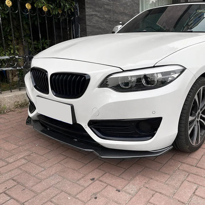 Front Bumper Lip Spoiler Body Kit For BMW 2 Series F22 220i 225i 228i 2014-2019 Splitter Car Accessories Glossy Black Styling