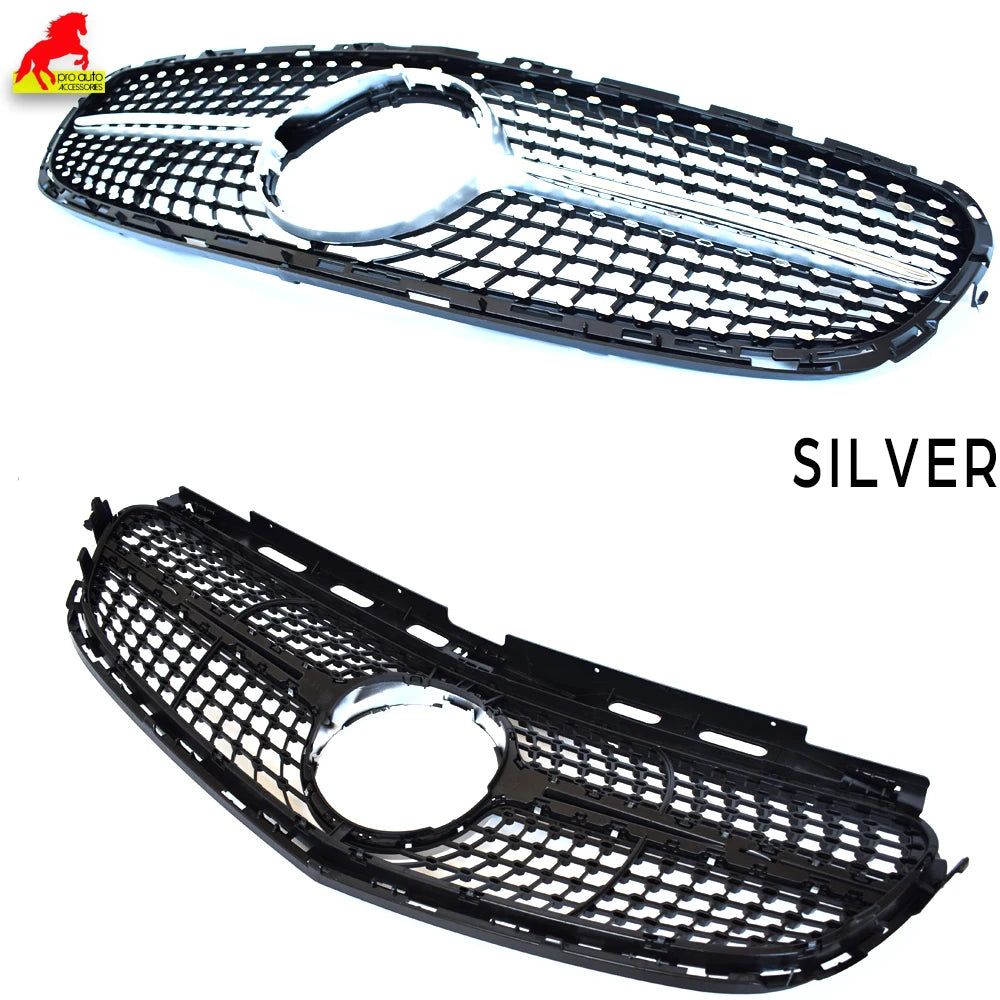 W212 Front Bumper Racing Grille Diamond for Mercedes E Class 4-Door Saloon 5-Door All-Terrain S212 2014-2016 E200 E250 E300 E400