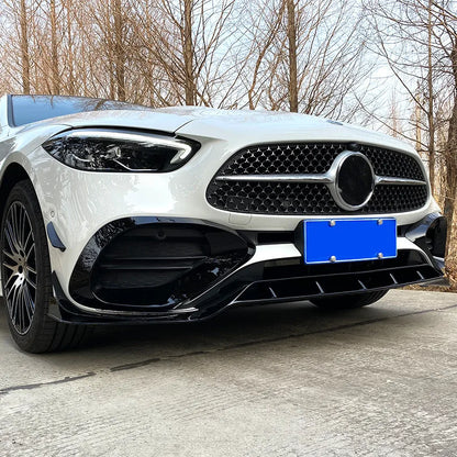 Car Front Bumper Body Spoiler Lip Diffuser Splitter Fins For Mercedes Benz C Class W206 C200 C260 2022+ AMG Side Air Vent Trim