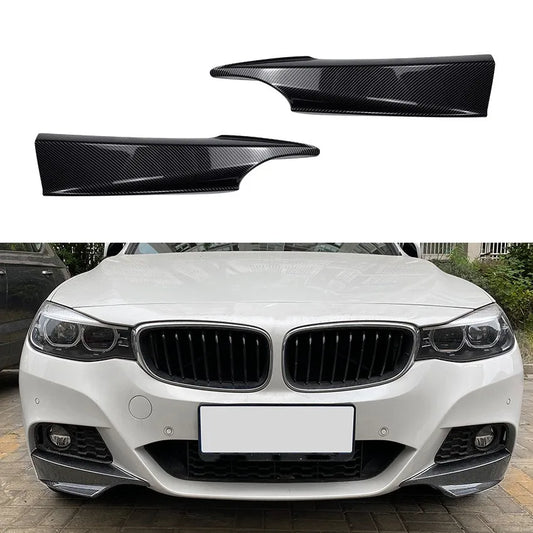 Car Front Bumper Splitter Body Kit Spoiler Black For BMW 3 Series GT F34 320i 325i M Sport 2014-2019 Canard Corner Protector