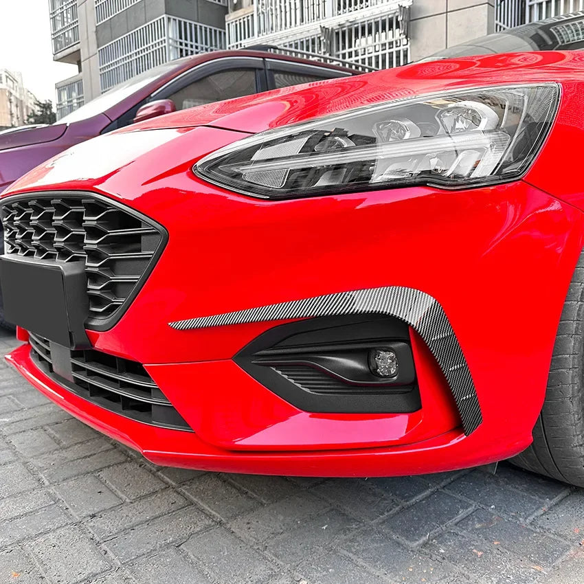 2 Pcs Car Canards Front Bumper for Focus ST Line 2019-2022 Side Air Vent Cover Trim Fog Lamp Grille Car Stickers  Accessories