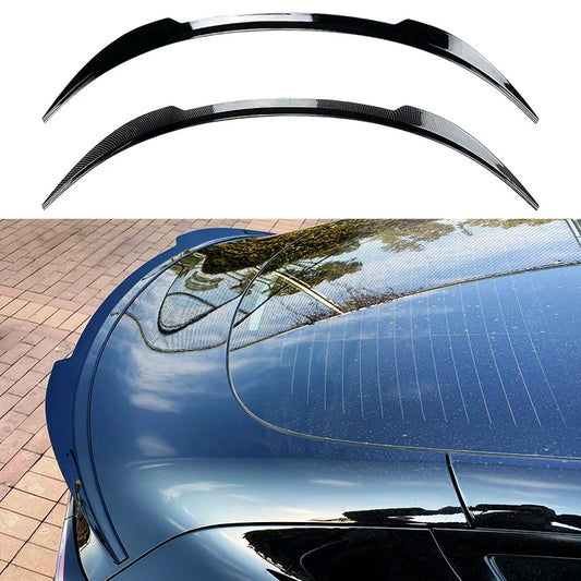 Car Rear Bumper Lip Diffuser Spoiler Splitter ForTesla Model 3 Max Style Wing Roof Spoiler Stickers Trim Cover Tail Decoration