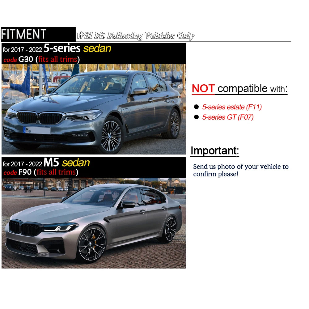 G30 Spoiler, Autoclave Dry Carbon Fiber Rear Spoiler for BMW 5 Series 4-Door Sedan 2017 - 2022 520i 530i 540i 550i M550i M5 F90