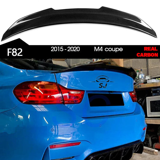 3*3 3K Twill Weave PSM High-kick Carbon Fiber Rear Trunk Deck Lid Spoiler Aerodynamic Boot Wing for BMW 2015 - 2020 M4 Coupe F82