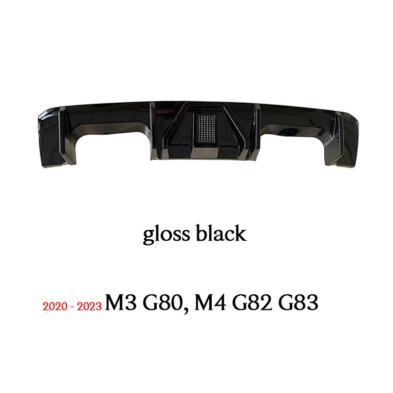 M4 Custom Carbon Fiber Printing Glazing Black Rear Bumper Diffuser for BMW M3 G80 M4 G82 Coupe G83 Convertible 2020 - 2023