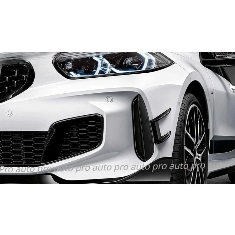 2 Pcs Black Car Canards Front Bumper Splitter for BMW 1 Series F40 2019-2022 ABS Plastic Car Sticker Auot Styling Accessories