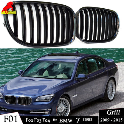 Car Grilles Front Bumper Kidney Grill Mesh for BMW 7 Series F01 F02 F03 F04 730Li 740Li 750Li 760Li 2009 - 2015 Black Grille