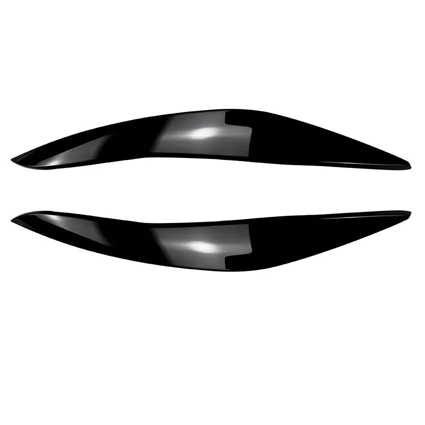 Car Headlight Eyelids Eyebrows for BMW 5 Series F10 F11 Pre-facelift 2011-2014 ABS Black Carbon Fiber Lids Plastic Accessories