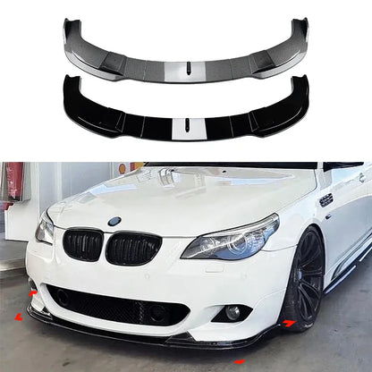 Front Bumper Lip Lower Splitter for BMW 5 Series E60 E61 M Sport 2005-2010 Body Kit Guard Protector Cover Car Accessories