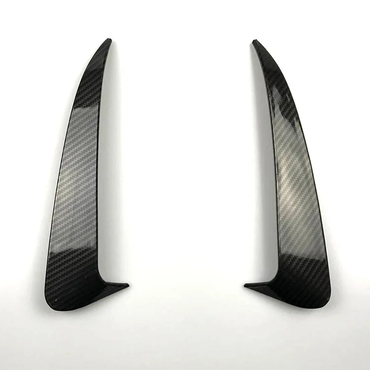 2PCS Rear Bumper Splitter Spoiler For Mercedes Benz C Class W205 C43 C63 AMG 2015-2019 4-door Sedan Strips Trim Cover Sticker