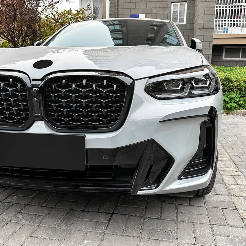 Car Styling Front Bumper Spoiler Both Side Canard Decoration Cover for BMW X3 X4 G01 G02 M Sport LCI 2022+ Vent Trim Splitter